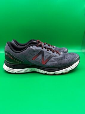 New Balance Gray and Red Men's Running Sneakers